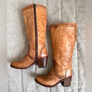 Corral Honey Leather Riding Handcrafted Boots Womens Size 6 M E1494